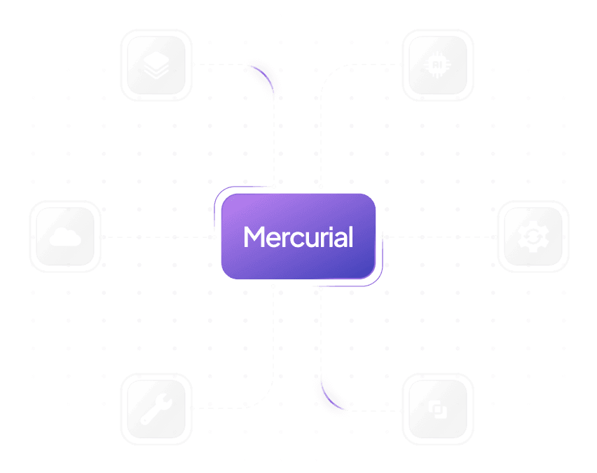 System connection diagram with Mercurial at the centre
